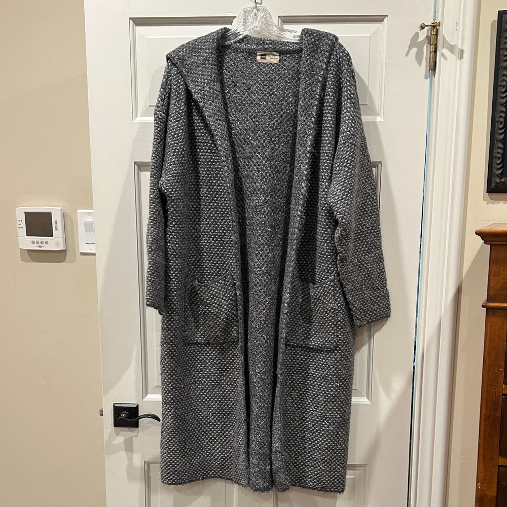 Cozy Gray Hooded Cardigan